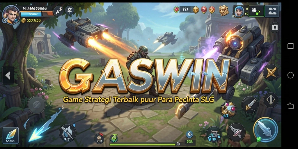 Gameplay GASWIN yang seru dengan pertempuran strategis.