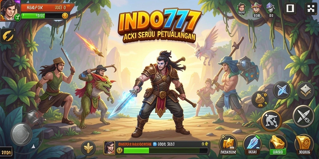 Tampilan aksi mendebarkan dalam gameplay INDO777.