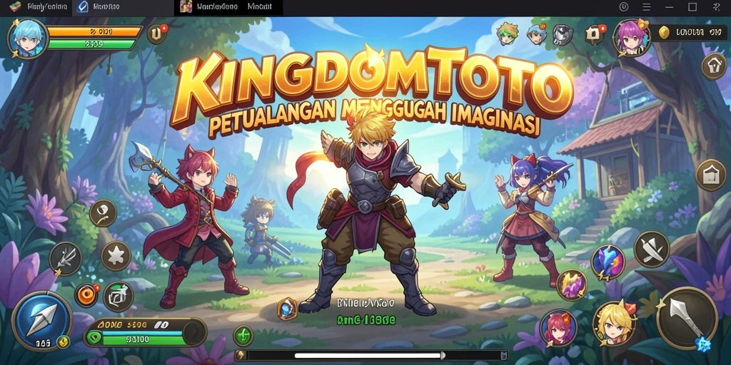Screenshot gameplay KINGDOMTOTO yang menampilkan aksi seru karakter anime.