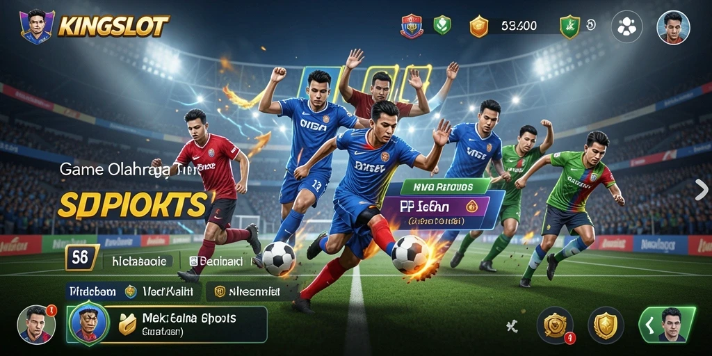 Screenshot gameplay KINGSLOT yang menampilkan aksi olahraga seru.
