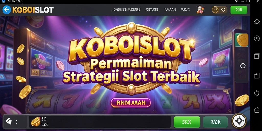 Tampilan gameplay menarik dan penuh warna dalam KOBOISLOT.
