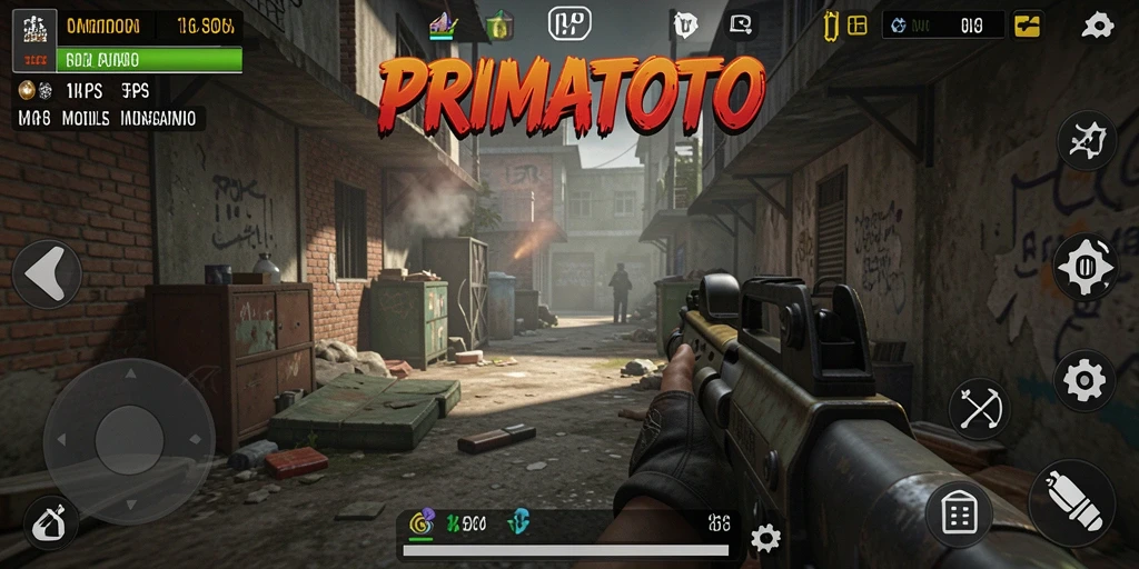 Screeenshot menampilkan pertarungan seru dalam PRIMATOTO dengan grafis menakjubkan.